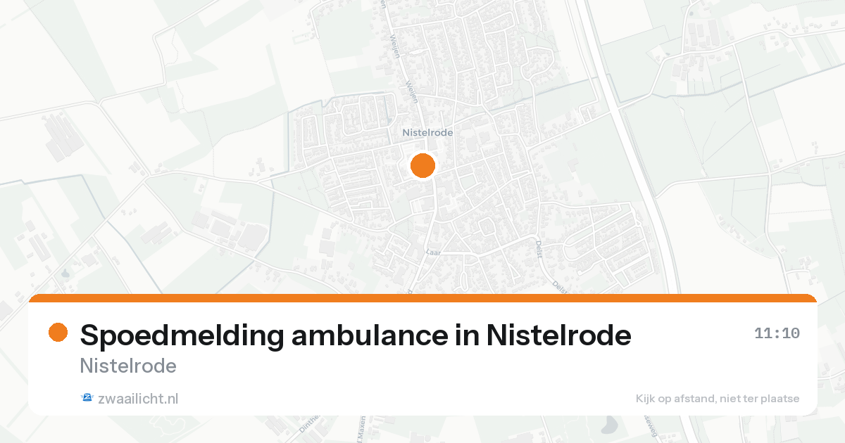 Spoedmelding ambulance in Nistelrode — 19 aug 2026