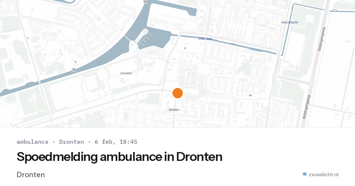 Spoedmelding ambulance in Dronten — 6 feb 2026