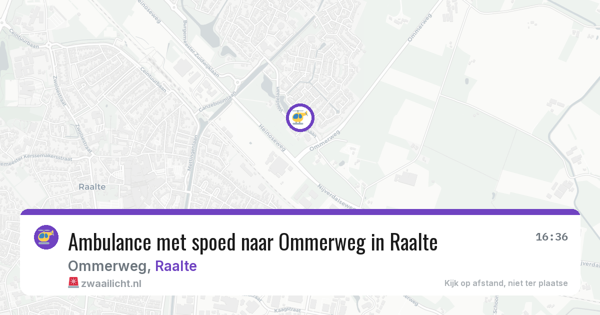Ambulance met spoed naar Ommerweg in Raalte — 22 jun 2026