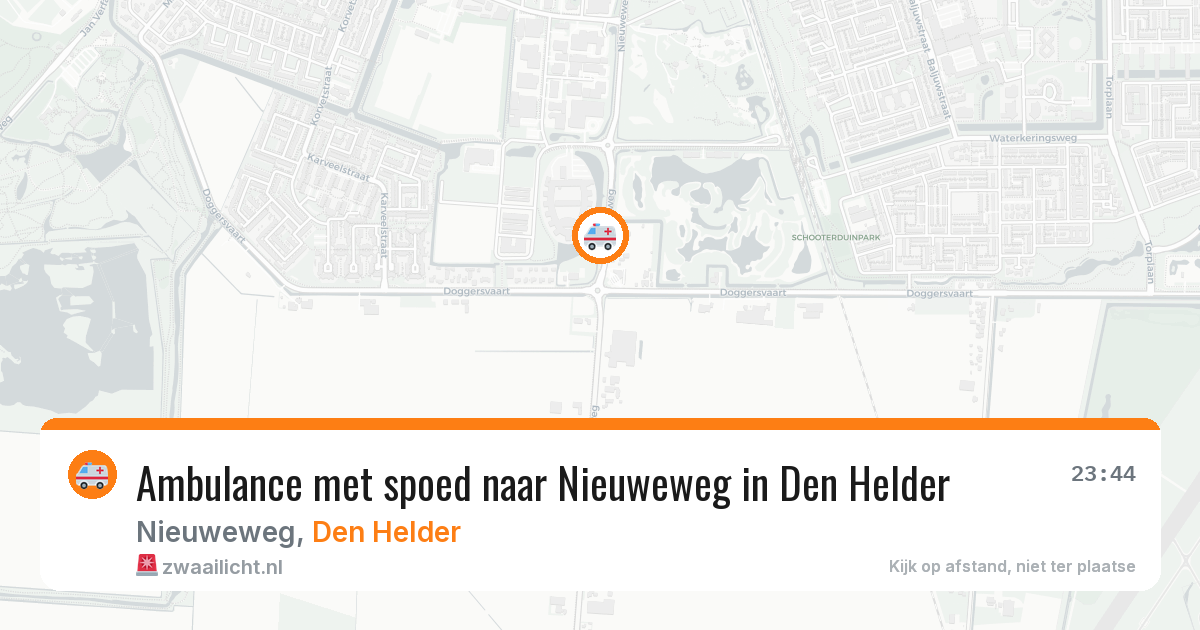 Ambulance met spoed naar Nieuweweg in Den Helder — 26 apr 2026