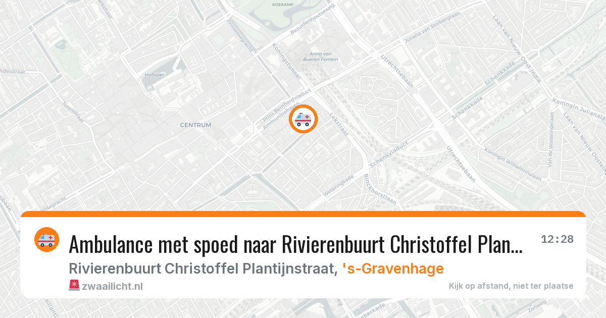 Ambulance met spoed naar Rivierenbuurt Christoffel Plantijnstraat in 's-Gravenhage — 30 jan 2026