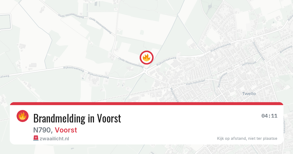 Brandmelding in Voorst — 28 jun 2026