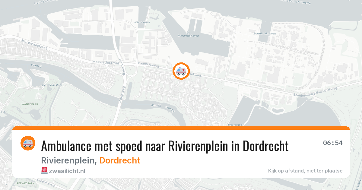 Ambulance met spoed naar Rivierenplein in Dordrecht — 21 mrt 2026