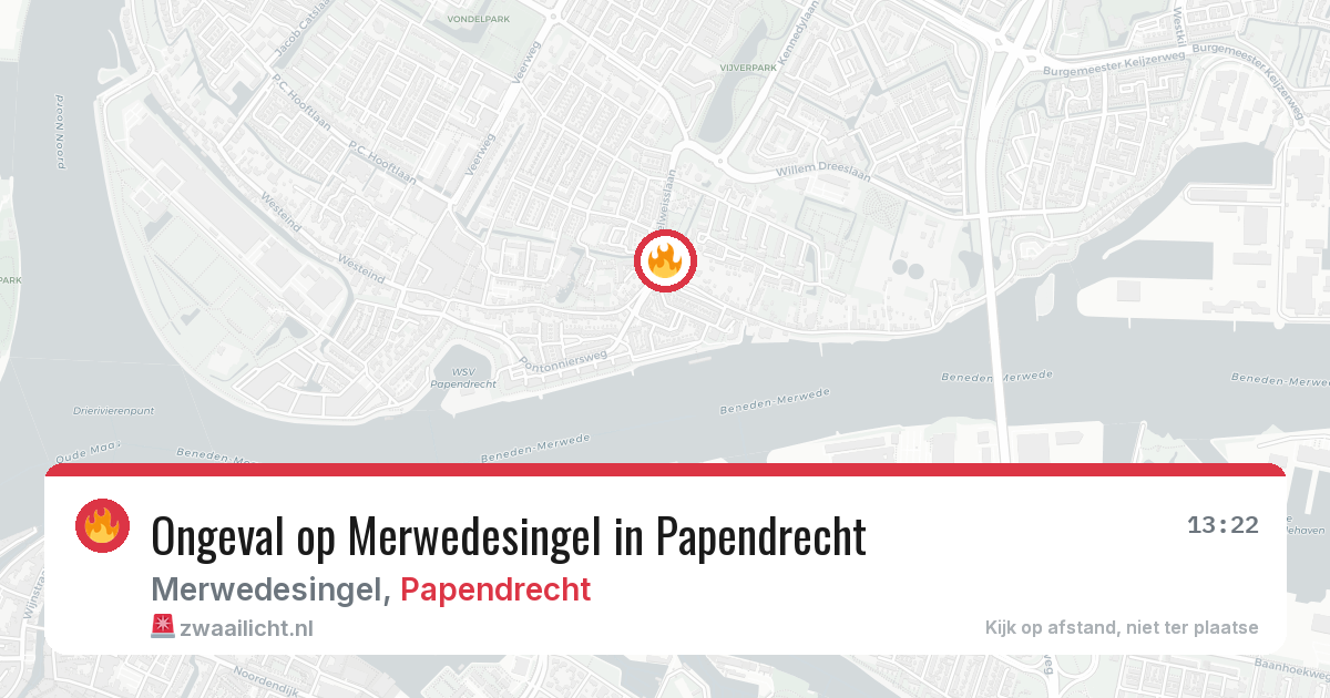 Ongeval op Merwedesingel in Papendrecht — 3 jun 2026
