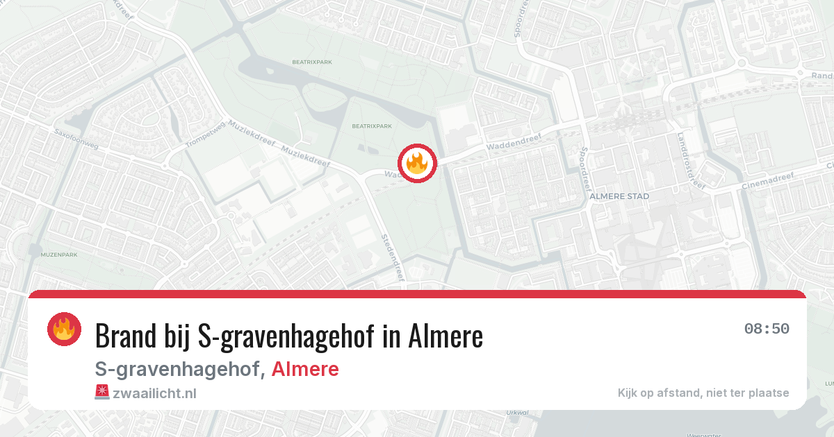 Brand bij S-gravenhagehof in Almere — 20 jun 2026