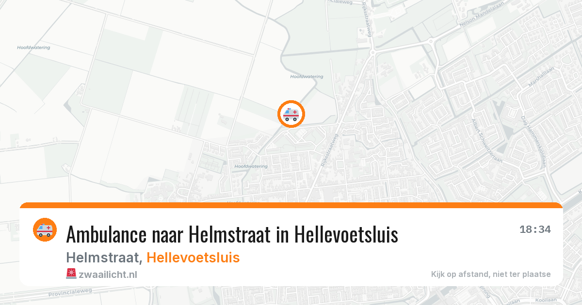 Ambulance naar Helmstraat in Hellevoetsluis — 6 aug 2026