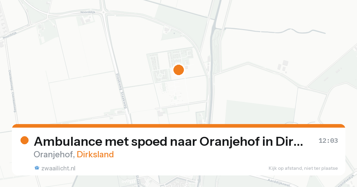 Ambulance met spoed naar Oranjehof in Dirksland — 5 jul 2026
