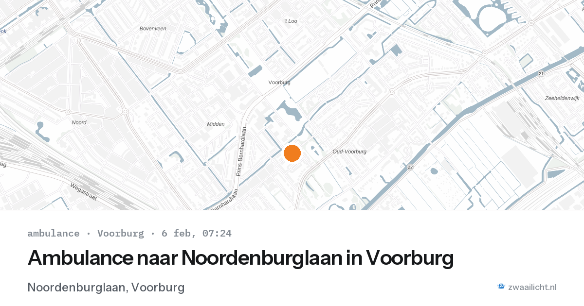 Ambulance naar Noordenburglaan in Voorburg — 6 feb 2026