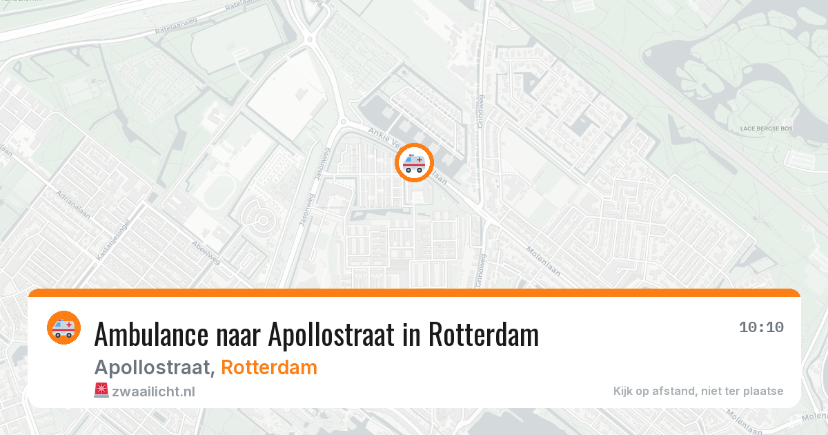 Ambulance naar Apollostraat in Rotterdam — 9 mrt 2026