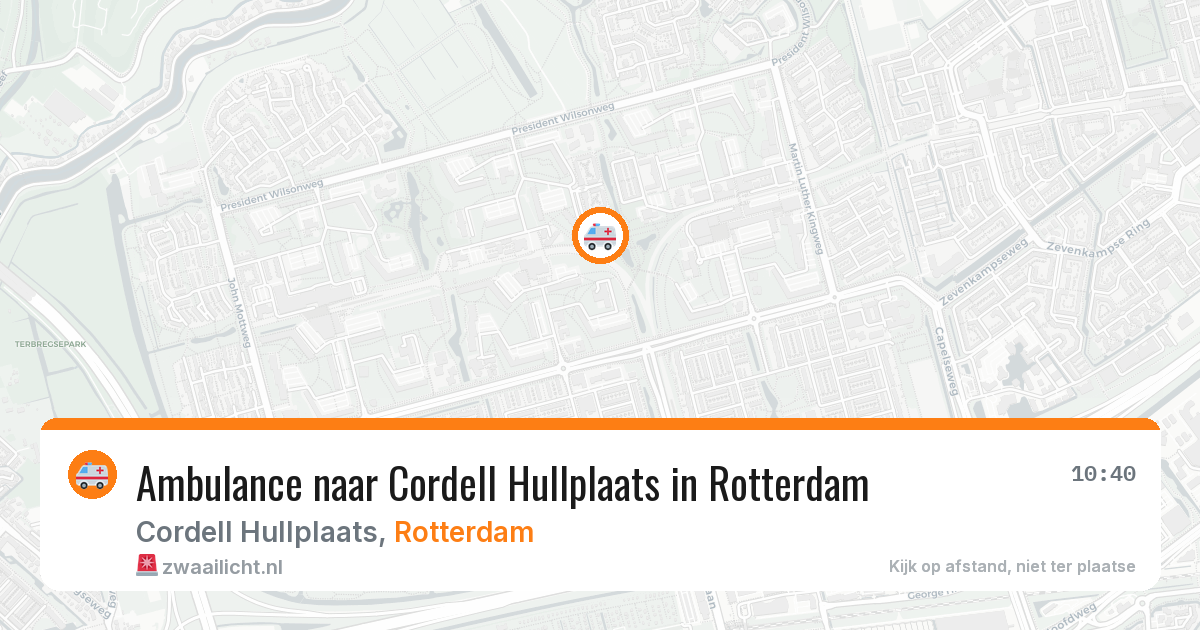 Ambulance naar Cordell Hullplaats in Rotterdam — 9 feb 2026