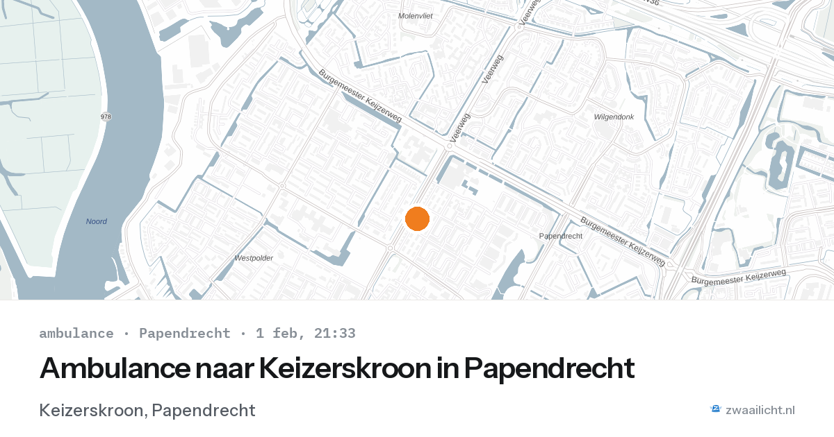 Ambulance naar Keizerskroon in Papendrecht — 1 feb 2026