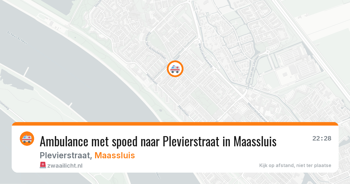 Ambulance met spoed naar Plevierstraat in Maassluis — 27 jun 2026