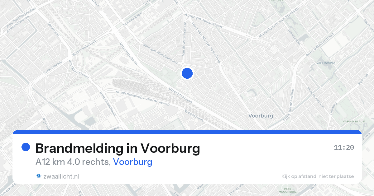 Brandmelding in Voorburg — 25 aug 2026