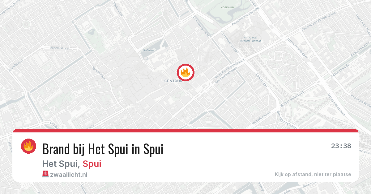 Brand bij Het Spui in Spui — 17 jun 2026