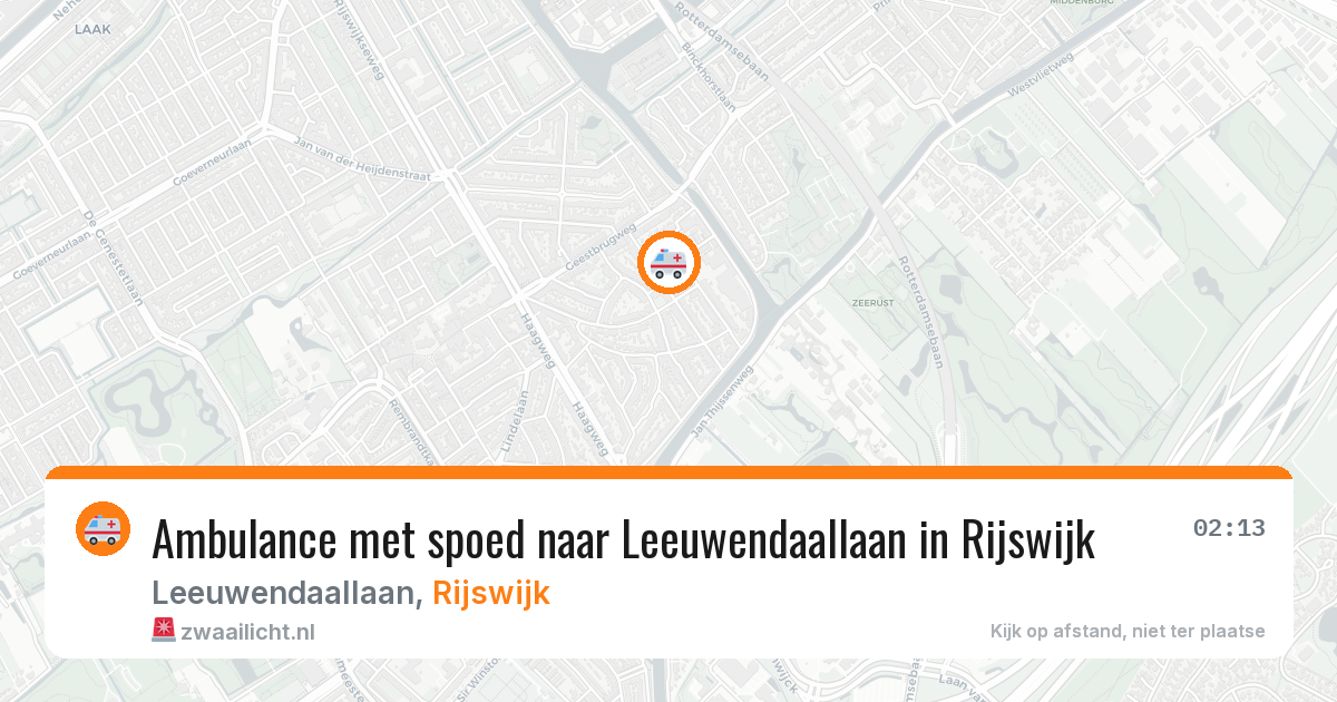 Ambulance met spoed naar Leeuwendaallaan in Rijswijk — 17 mei 2026