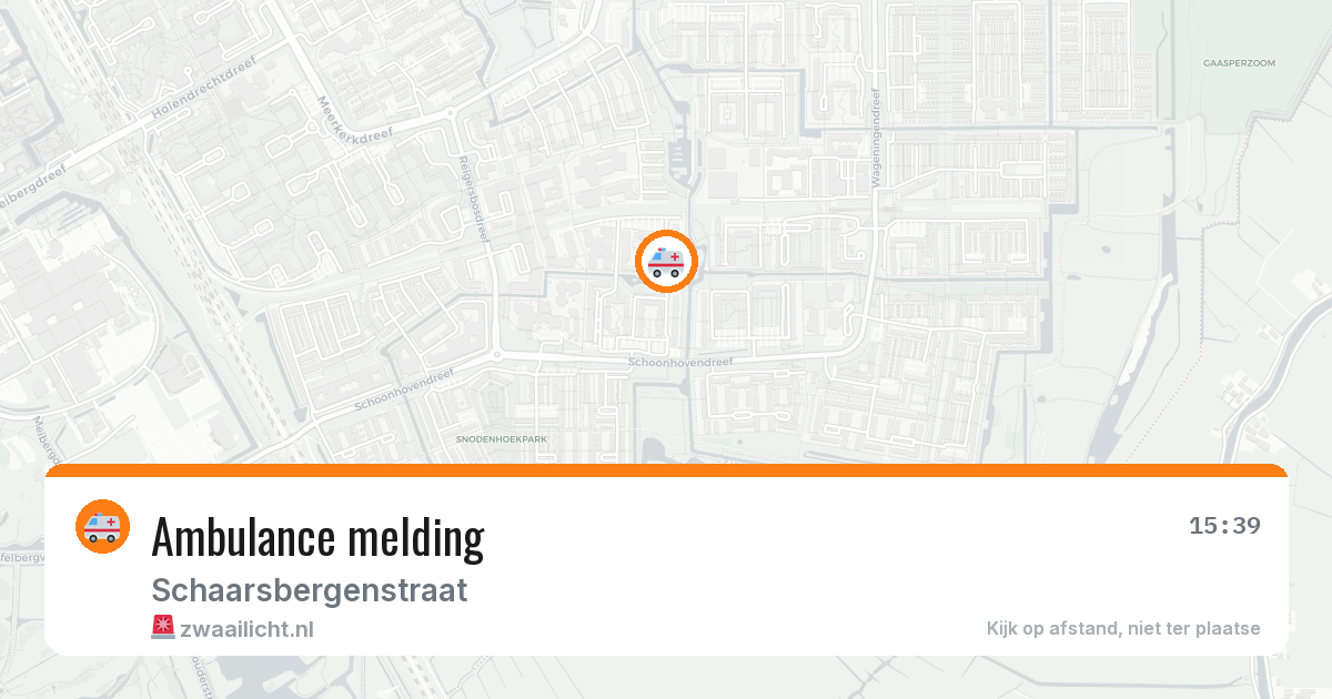 Ambulance melding — 6 jul 2026