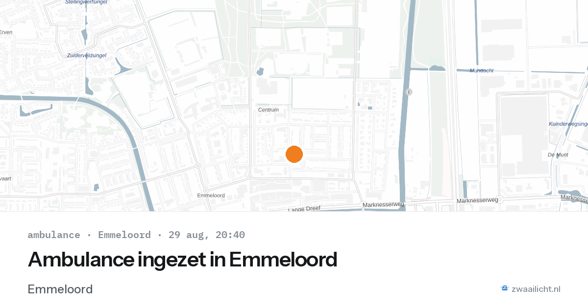 Ambulance ingezet in Emmeloord — 29 aug 2026