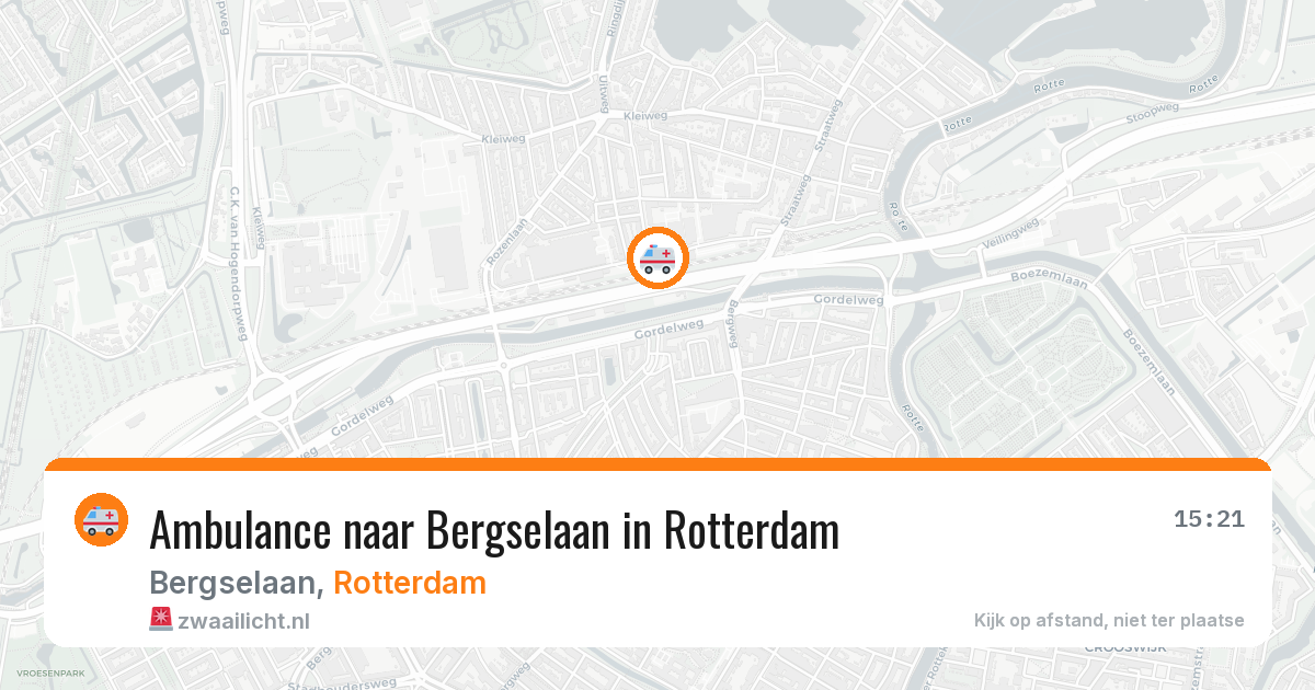 Ambulance naar Bergselaan in Rotterdam — 21 mei 2026