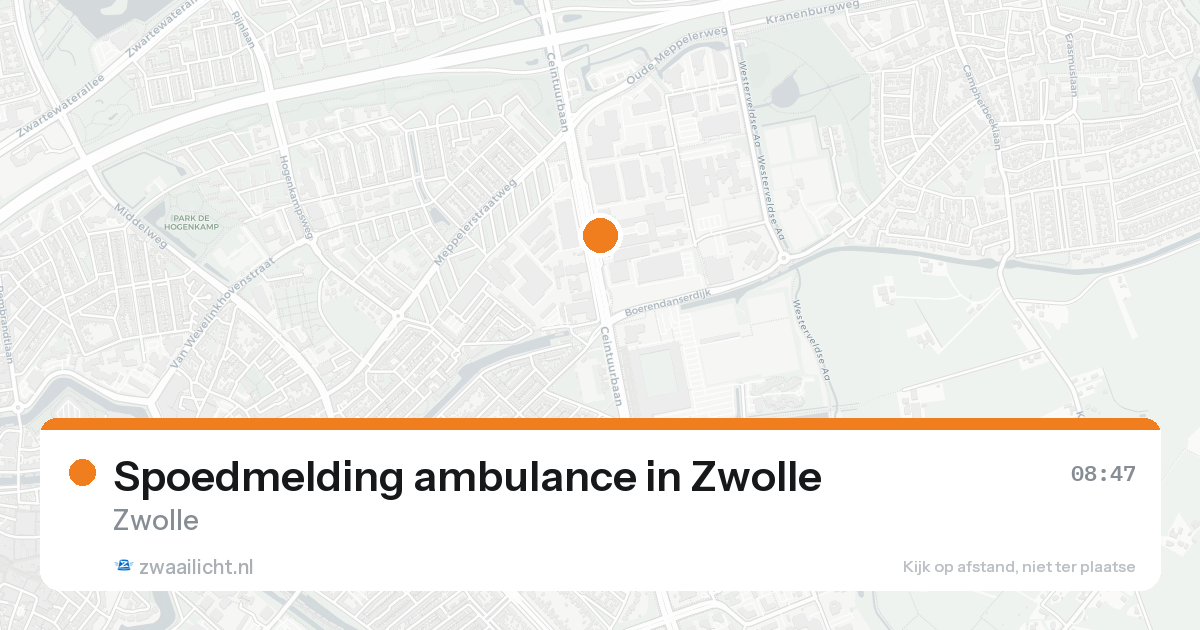 Spoedmelding ambulance in Zwolle — 15 aug 2026