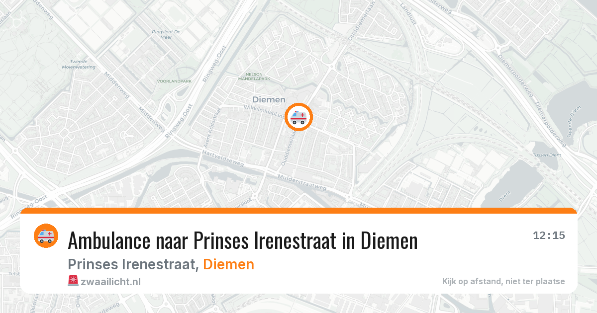 Ambulance naar Prinses Irenestraat in Diemen — 29 mei 2026
