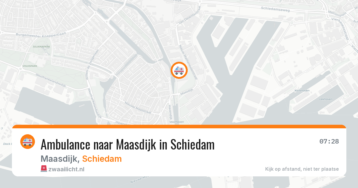 Ambulance naar Maasdijk in Schiedam — 20 mrt 2026