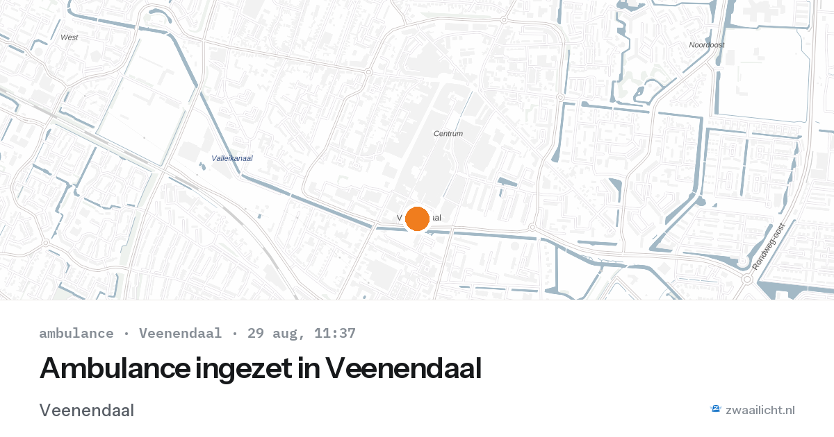 Ambulance ingezet in Veenendaal — 29 aug 2026