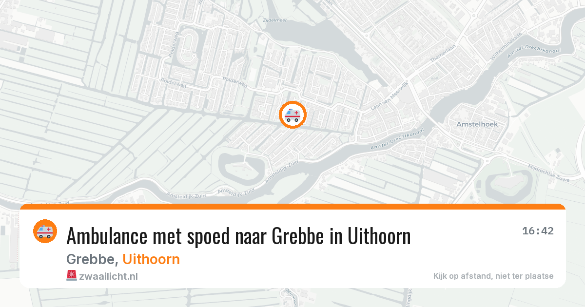 Ambulance met spoed naar Grebbe in Uithoorn — 9 mei 2026