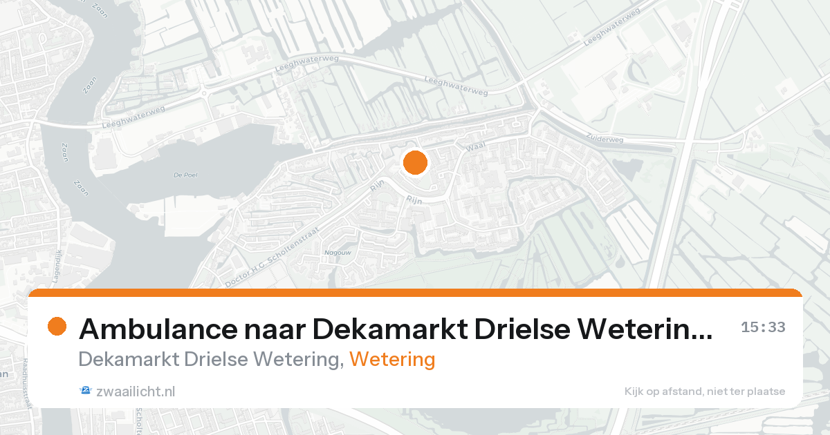 Ambulance naar Dekamarkt Drielse Wetering in Wetering — 7 feb 2026