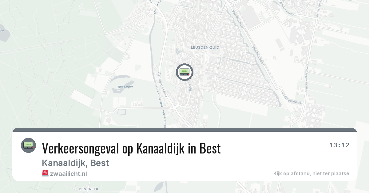 Verkeersongeval op Kanaaldijk in Best — 29 jan 2026