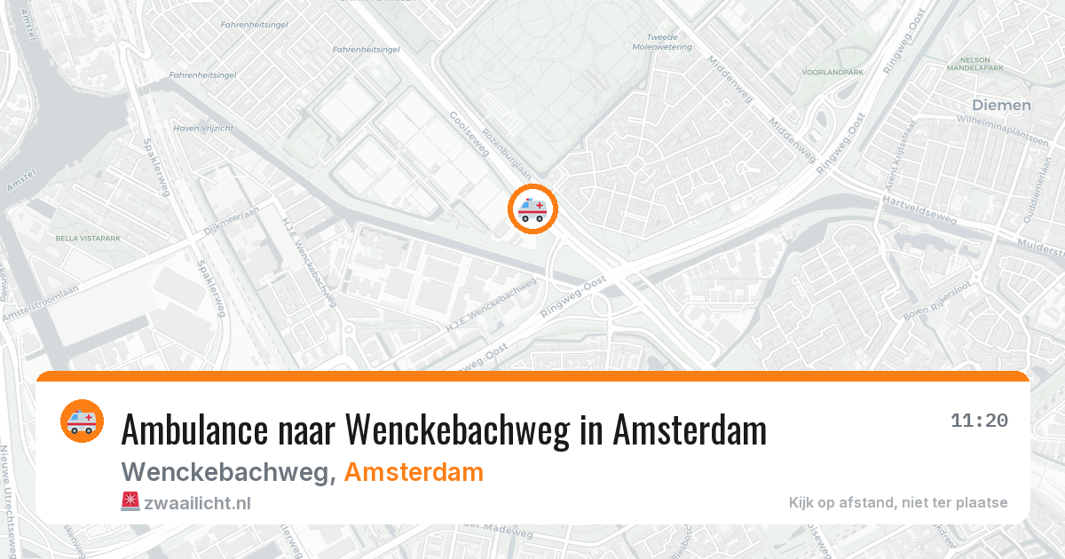 Ambulance naar Wenckebachweg in Amsterdam — 17 mrt 2026