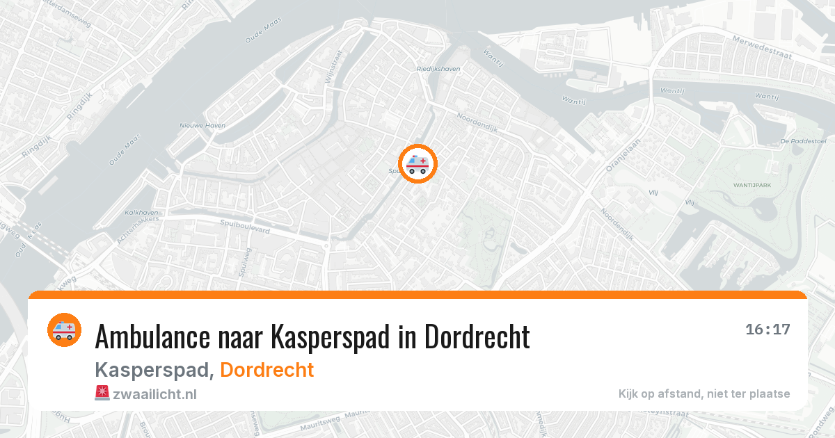 Ambulance naar Kasperspad in Dordrecht — 25 mei 2026