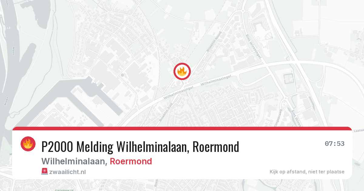P2000 Melding Wilhelminalaan, Roermond — 9 feb 2026