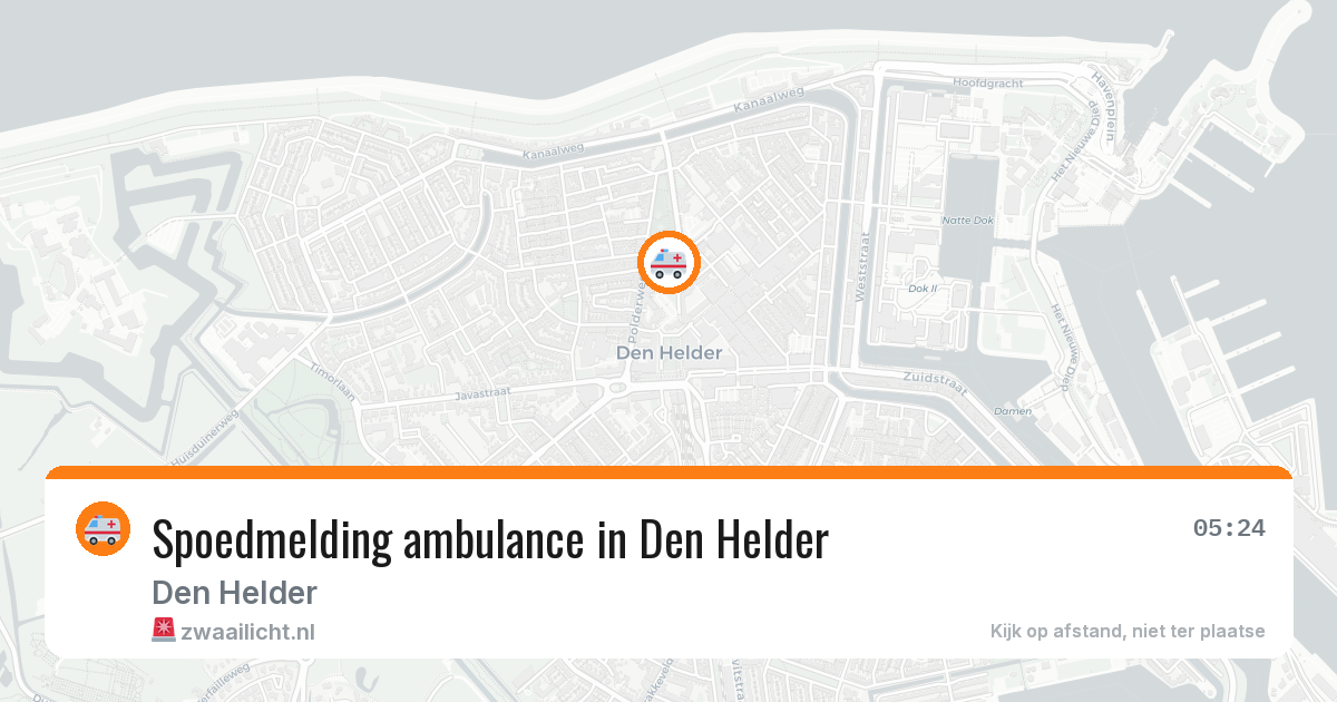 Spoedmelding ambulance in Den Helder — 18 mrt 2026