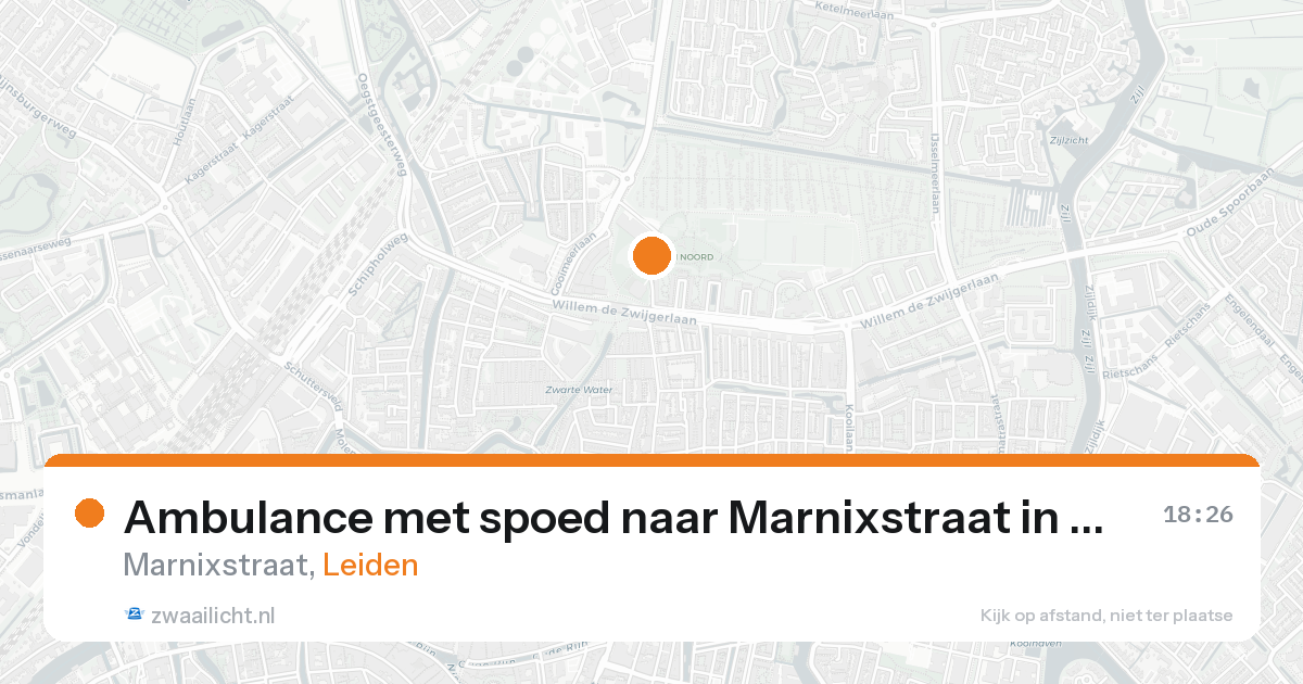 Ambulance met spoed naar Marnixstraat in Leiden — 7 feb 2026