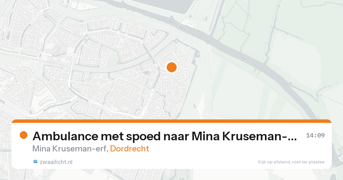 Ambulance met spoed naar Mina Kruseman-erf in Dordrecht — 16 aug 2026