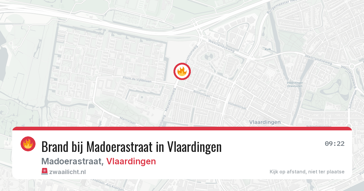 Brand bij Madoerastraat in Vlaardingen — 2 mrt 2026