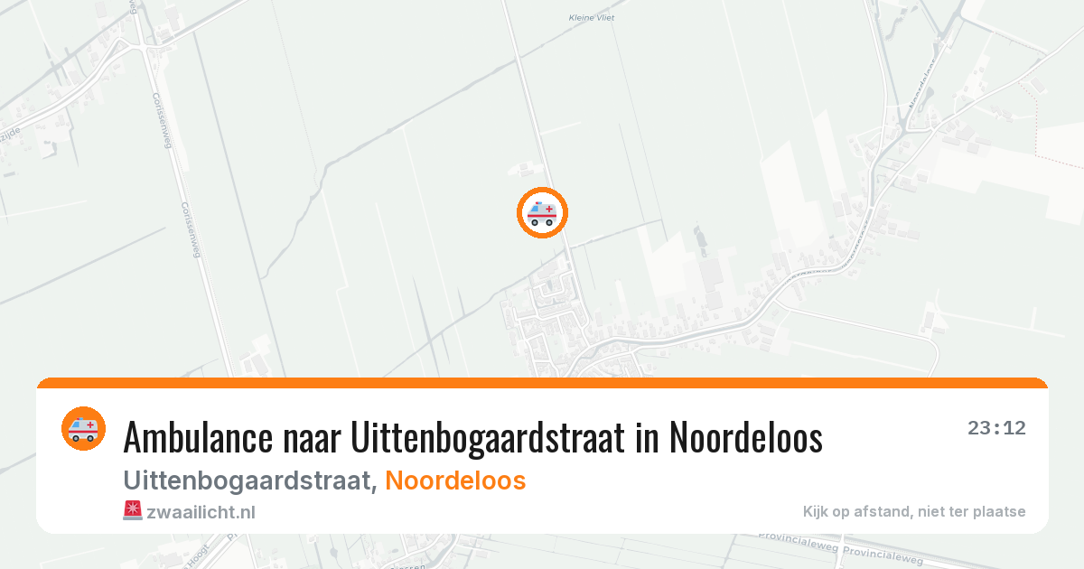 Ambulance naar Uittenbogaardstraat in Noordeloos — 31 jul 2026