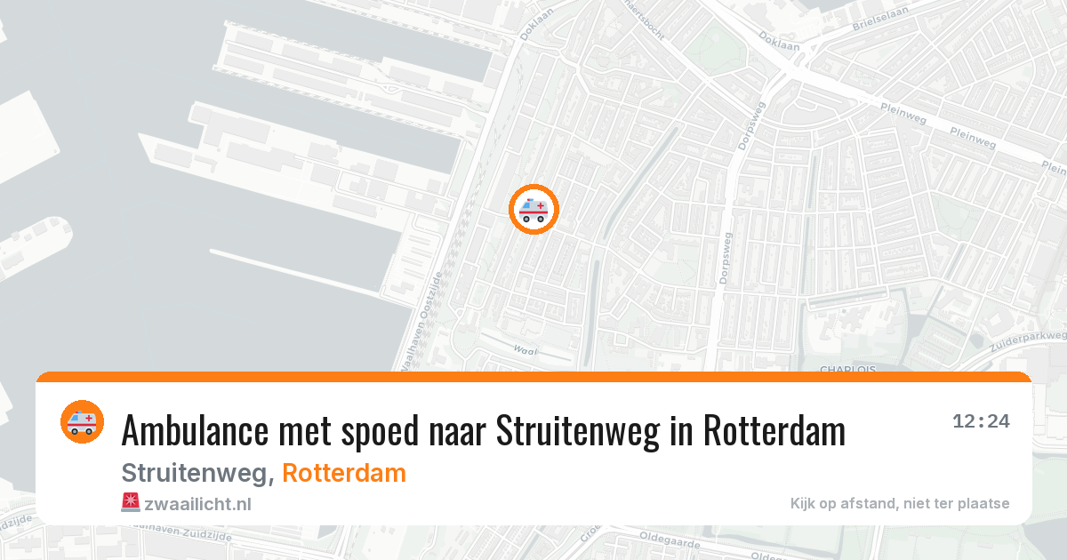 Ambulance met spoed naar Struitenweg in Rotterdam — 4 aug 2026