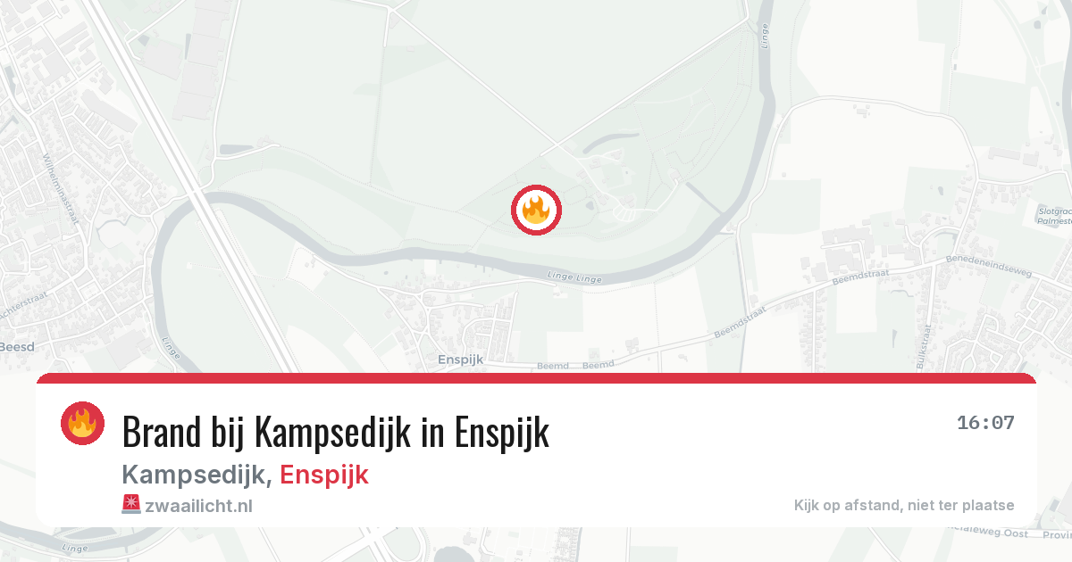 Brand bij Kampsedijk in Enspijk — 25 jun 2026
