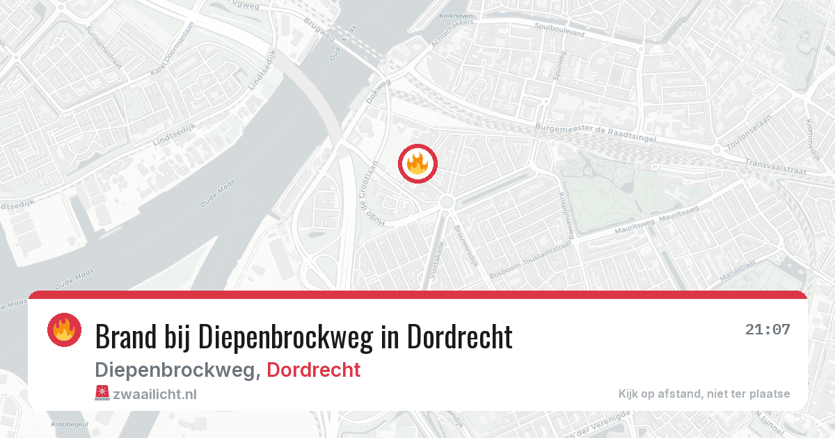 Brand bij Diepenbrockweg in Dordrecht — 5 jun 2026