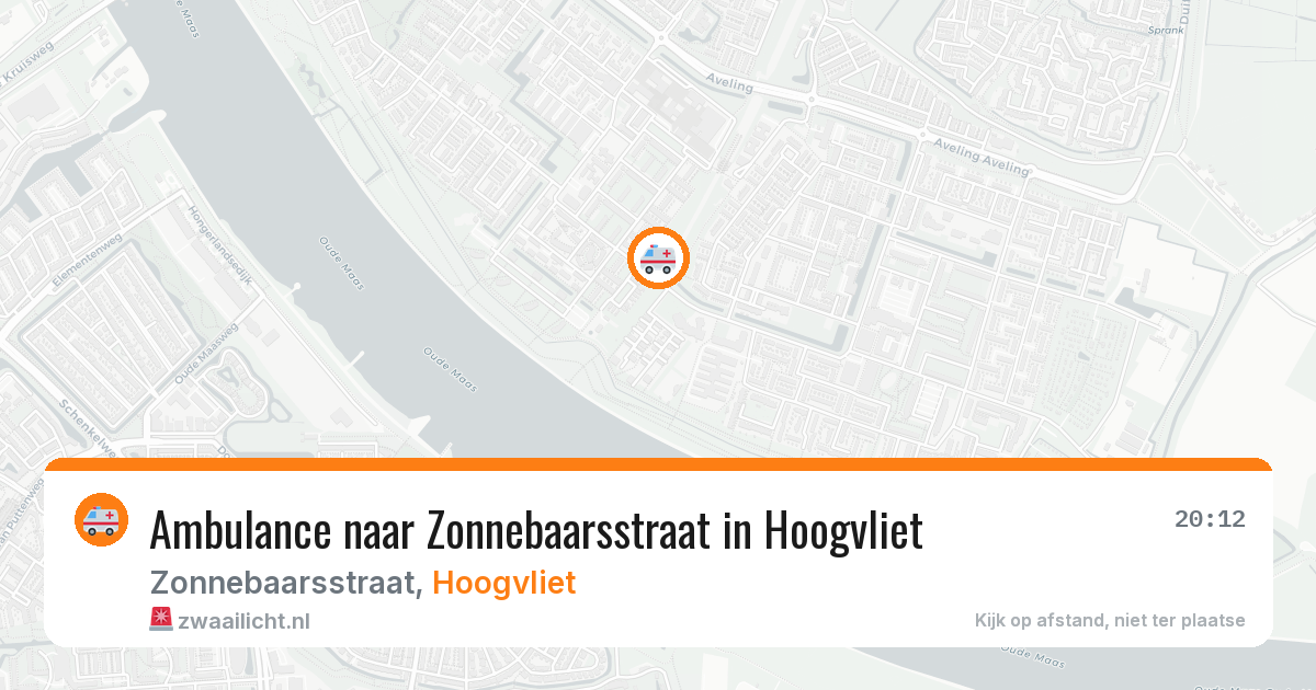 Ambulance naar Zonnebaarsstraat in Hoogvliet — 20 mei 2026
