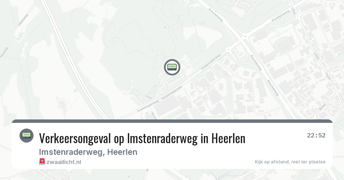 Verkeersongeval op Imstenraderweg in Heerlen — 11 aug 2026