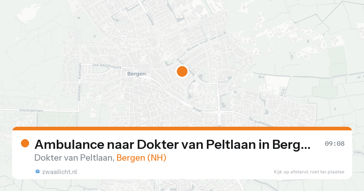 Ambulance naar Dokter van Peltlaan in Bergen (NH) — 21 aug 2026