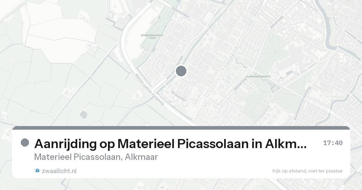 Aanrijding op Materieel Picassolaan in Alkmaar — 30 jan 2026