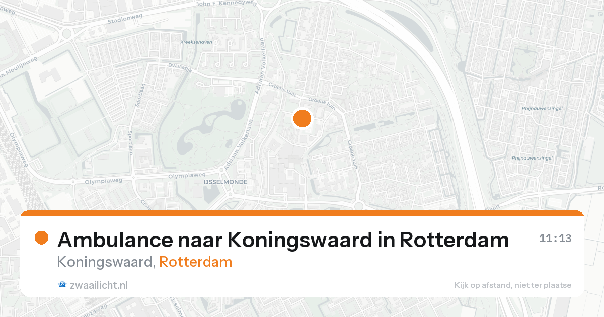 Ambulance naar Koningswaard in Rotterdam — 26 aug 2026
