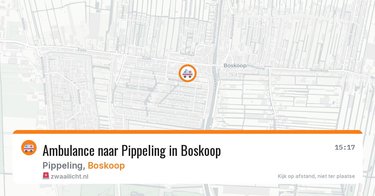 Ambulance naar Pippeling in Boskoop — 11 mei 2026