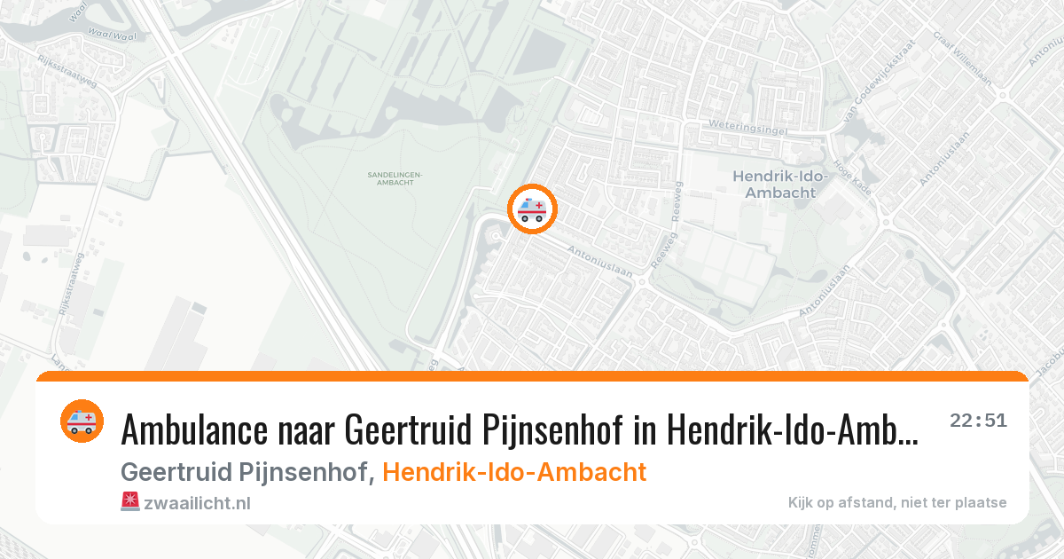 Ambulance naar Geertruid Pijnsenhof in Hendrik-Ido-Ambacht — 13 aug 2026