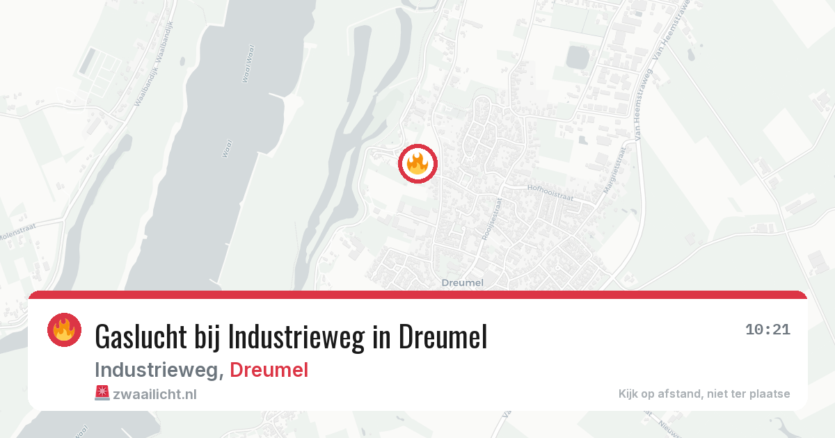 Gaslucht bij Industrieweg in Dreumel — 11 aug 2026