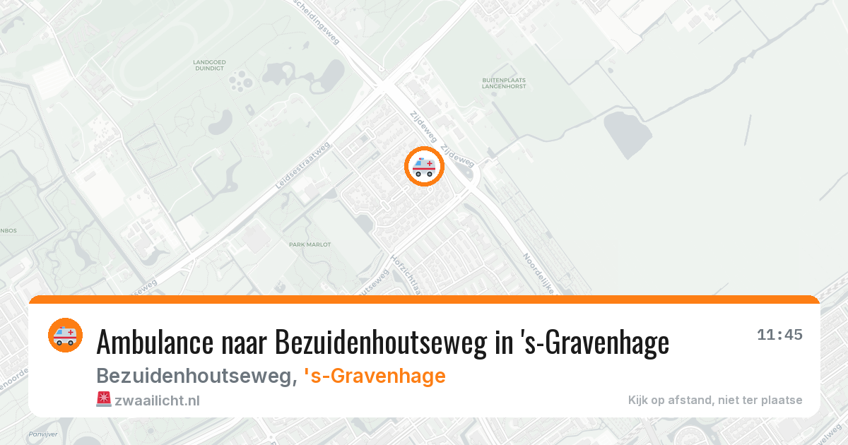 Ambulance naar Bezuidenhoutseweg in 's-Gravenhage — 27 mei 2026