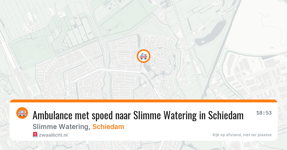 Ambulance met spoed naar Slimme Watering in Schiedam — 29 jan 2026